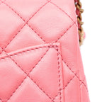 Pink Leather Chanel Flap Bag