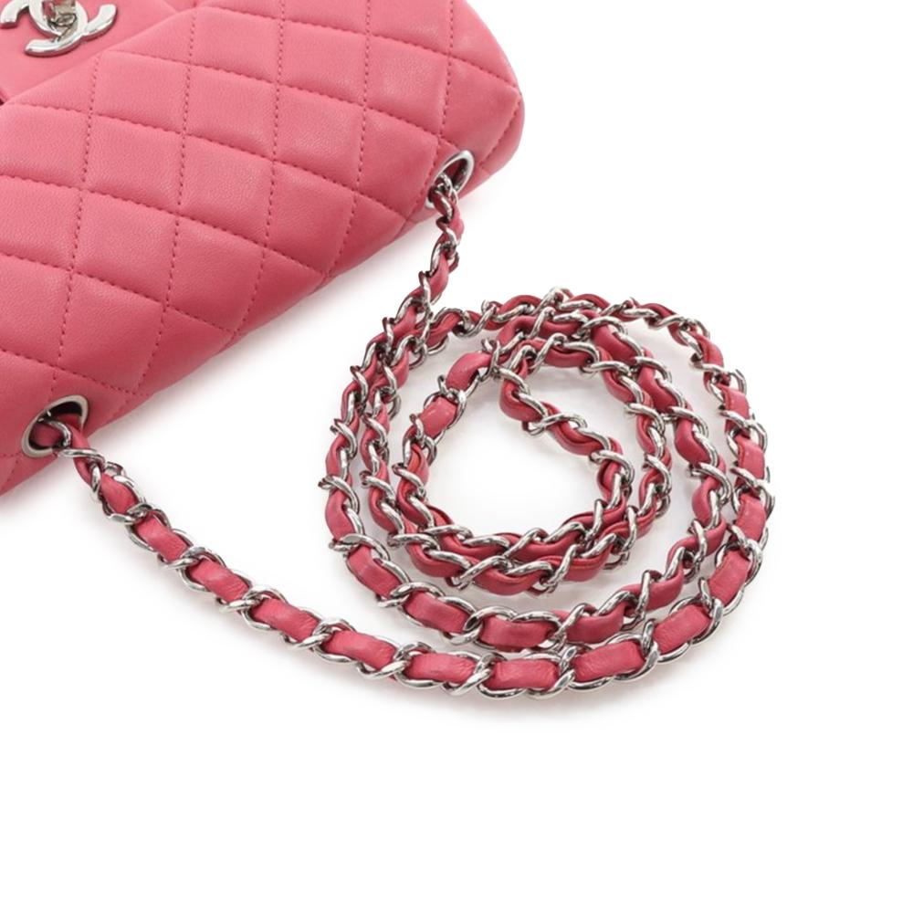 Pink Leather Chanel Flap Bag