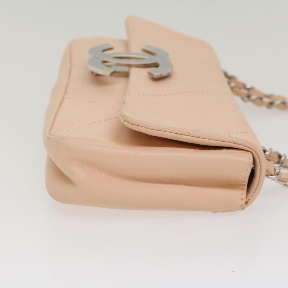Pink Leather Chanel Shoulder Bag