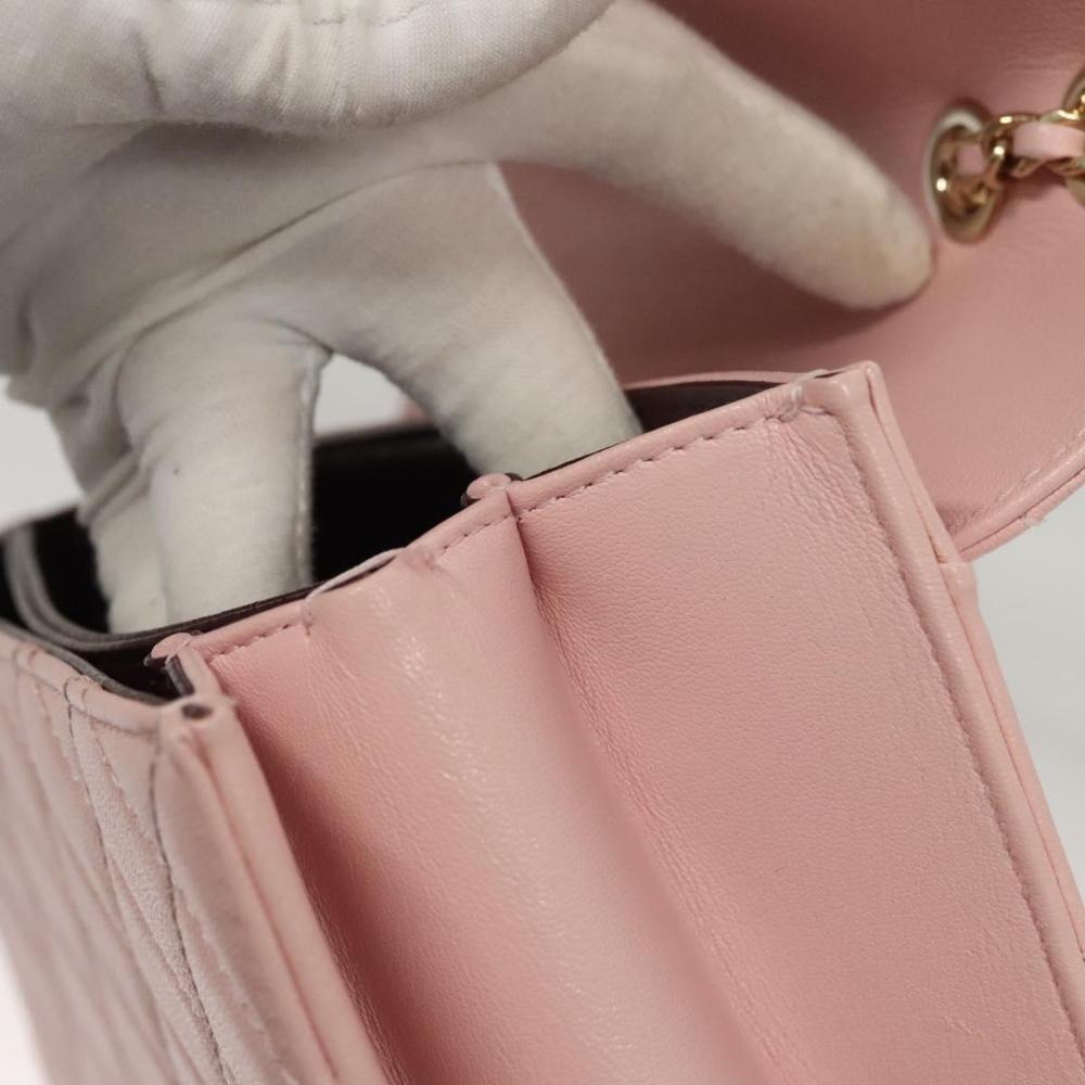 Pink Leather Chanel Shoulder Bag