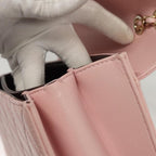 Pink Leather Chanel Shoulder Bag