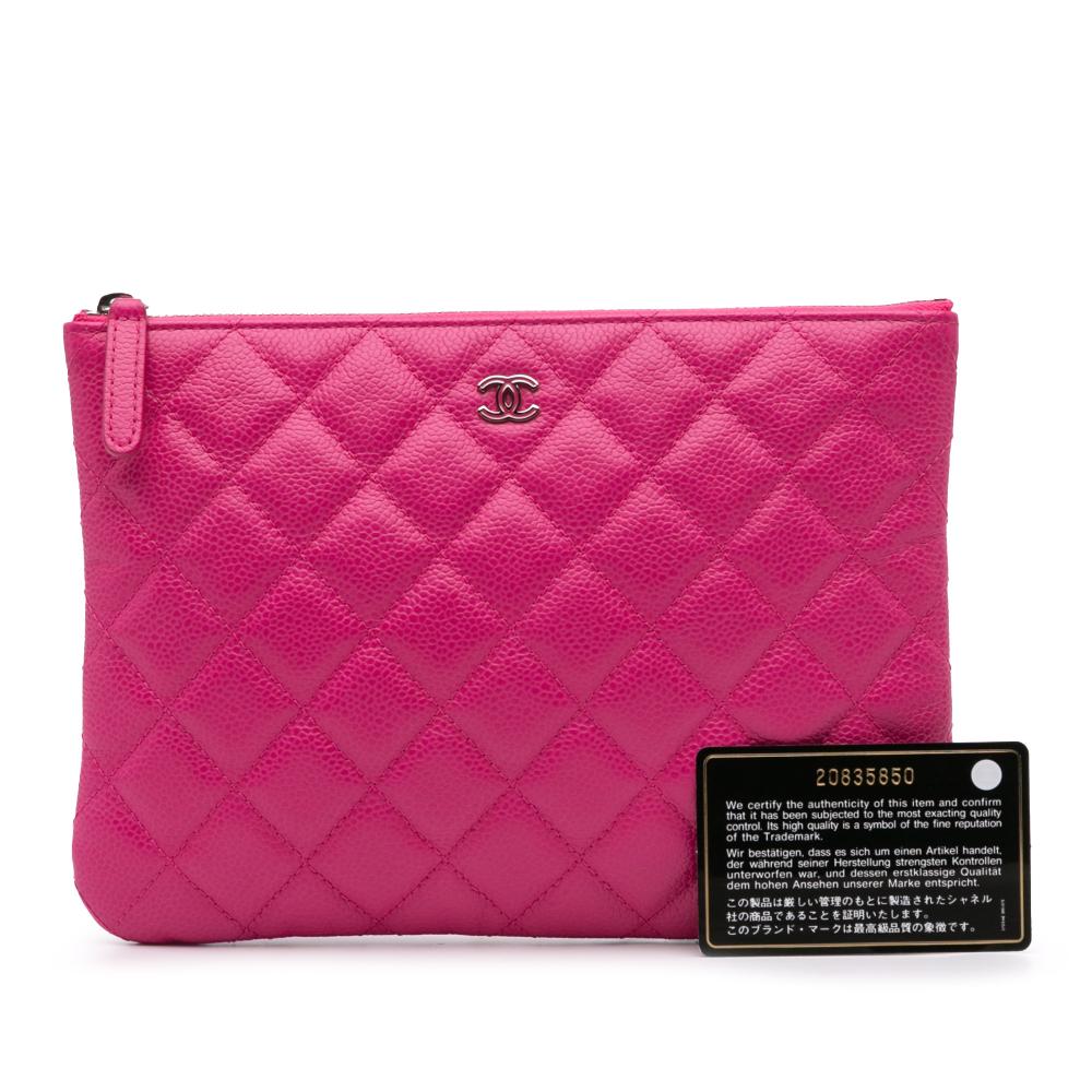 Pink Leather Chanel Clutch