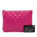 Pink Leather Chanel Clutch