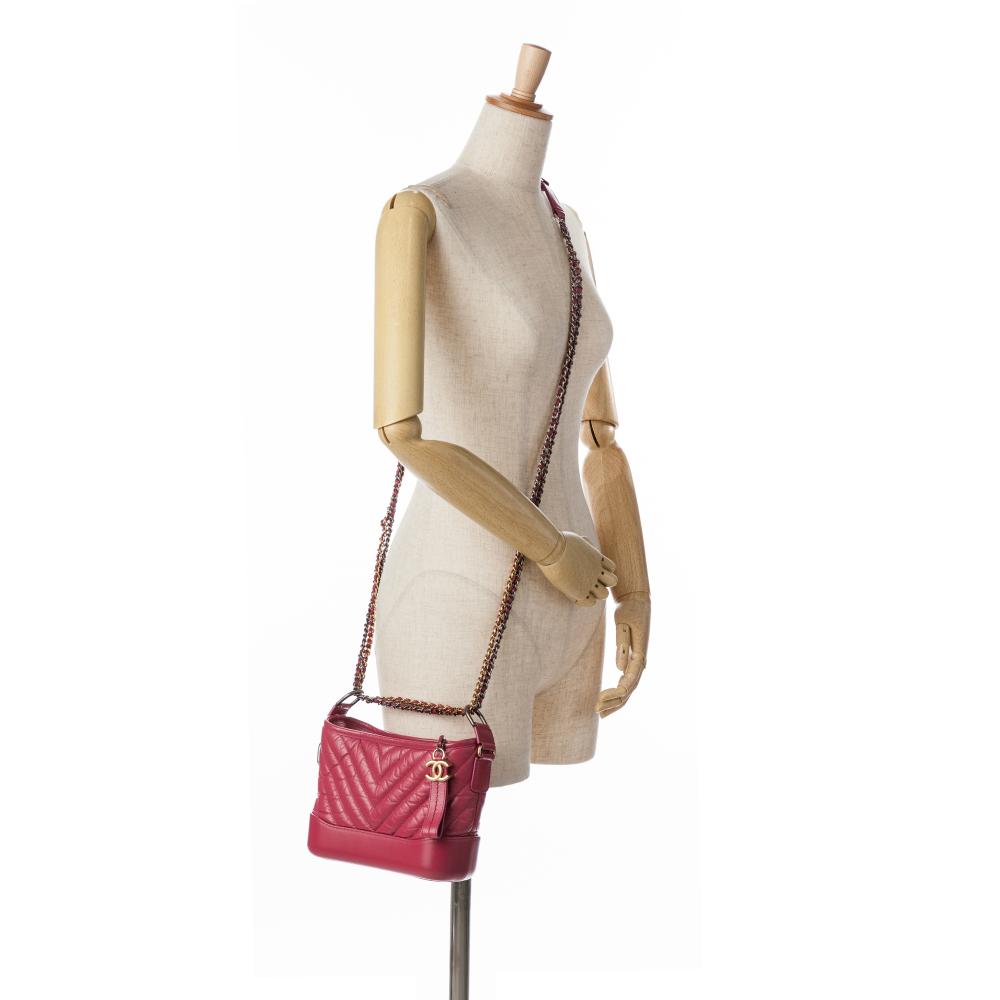 Pink Leather Chanel Crossbody Bag