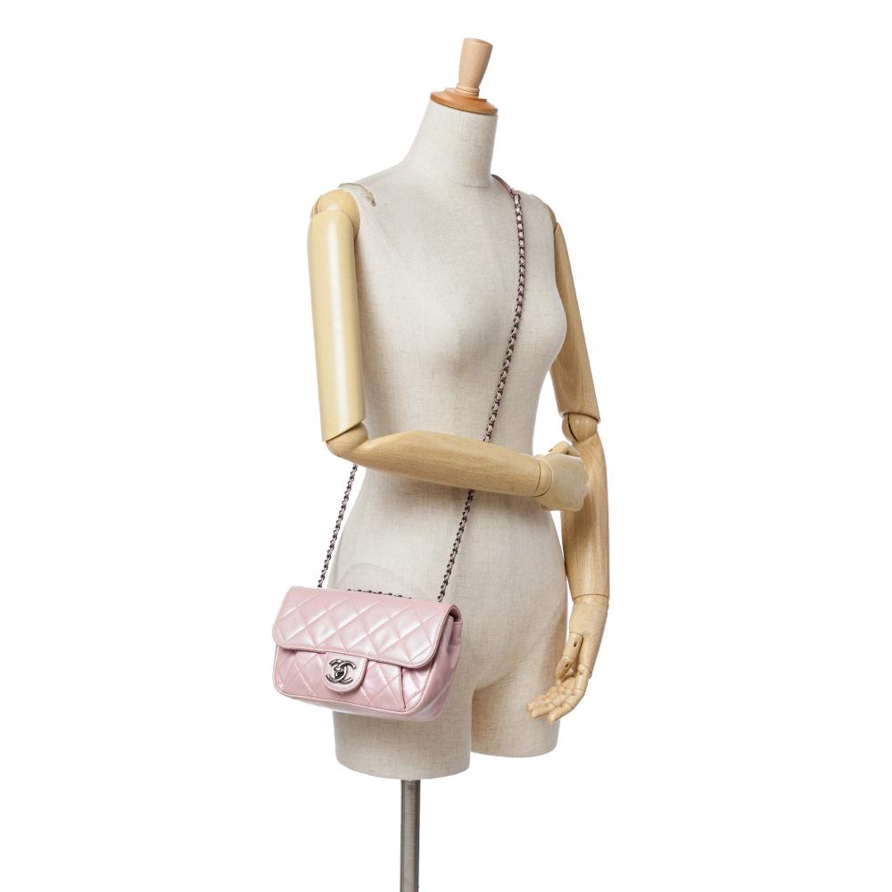 Pink Leather Chanel Flap Bag