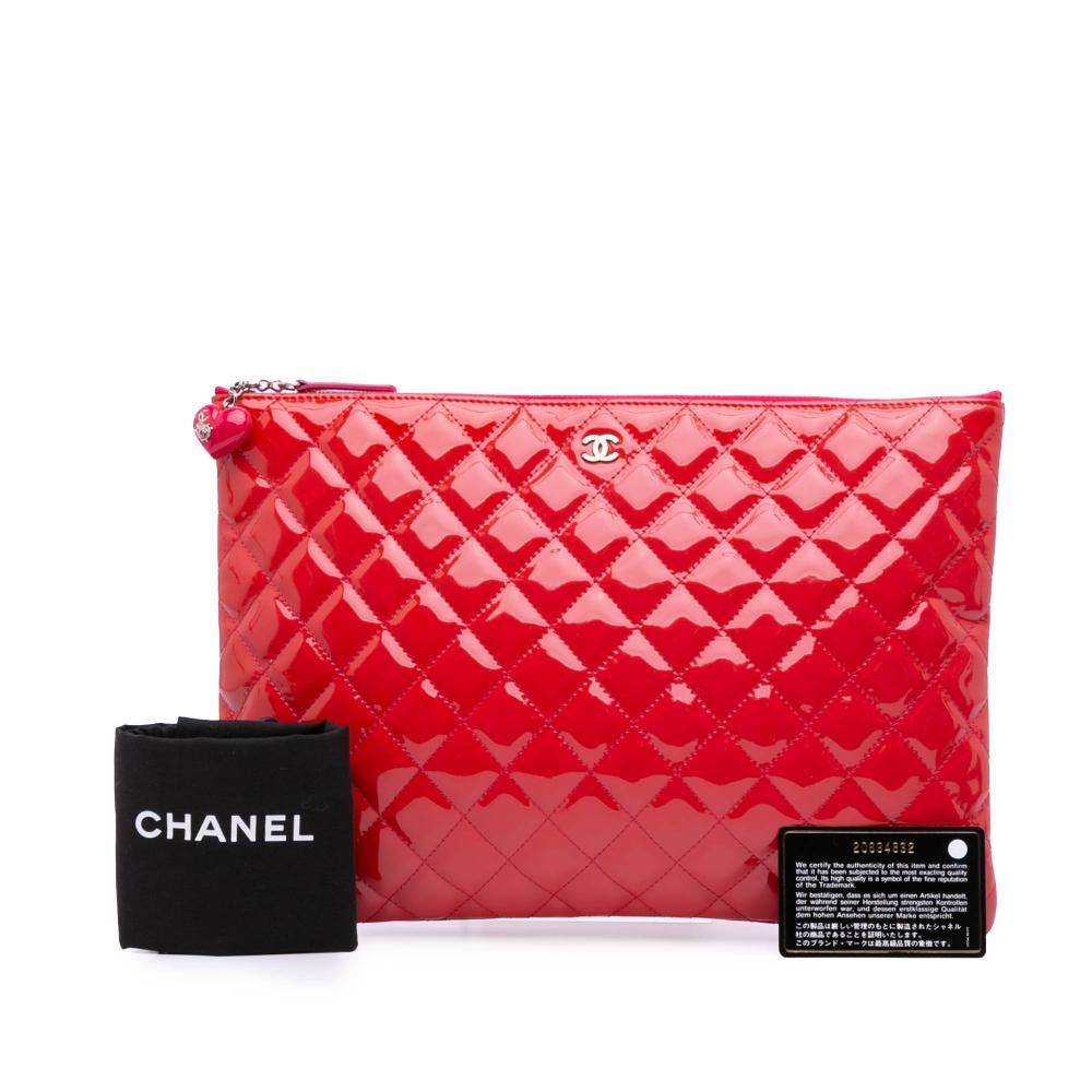Pink Leather Chanel Clutch
