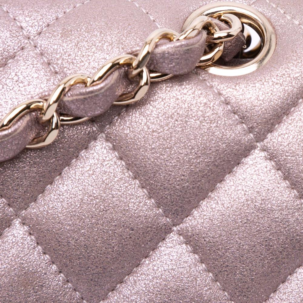 Pink Leather Chanel Flap Bag