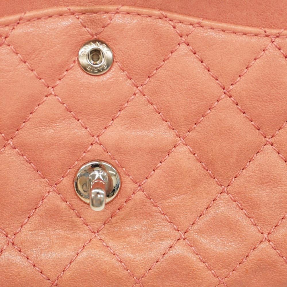 Pink Leather Chanel Flap Bag
