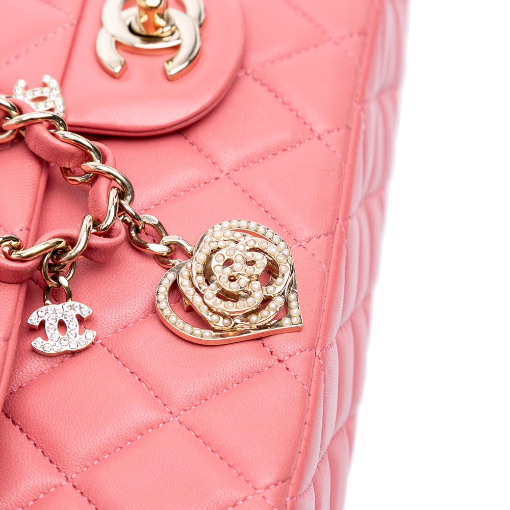 Pink Leather Chanel Flap Bag