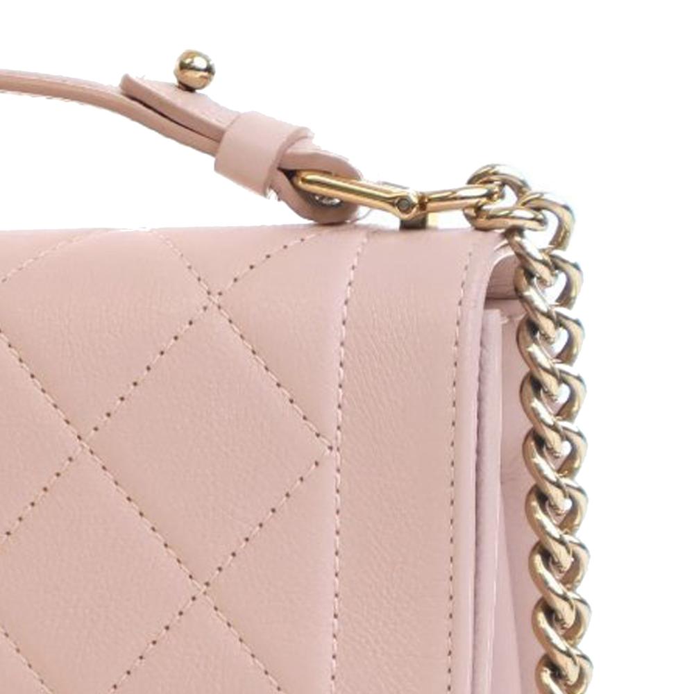 Pink Leather Chanel Flap Bag