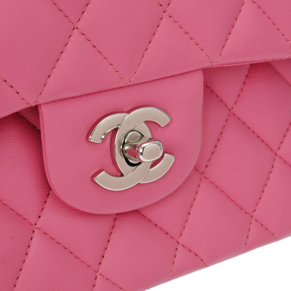 Pink Leather Chanel Flap Bag