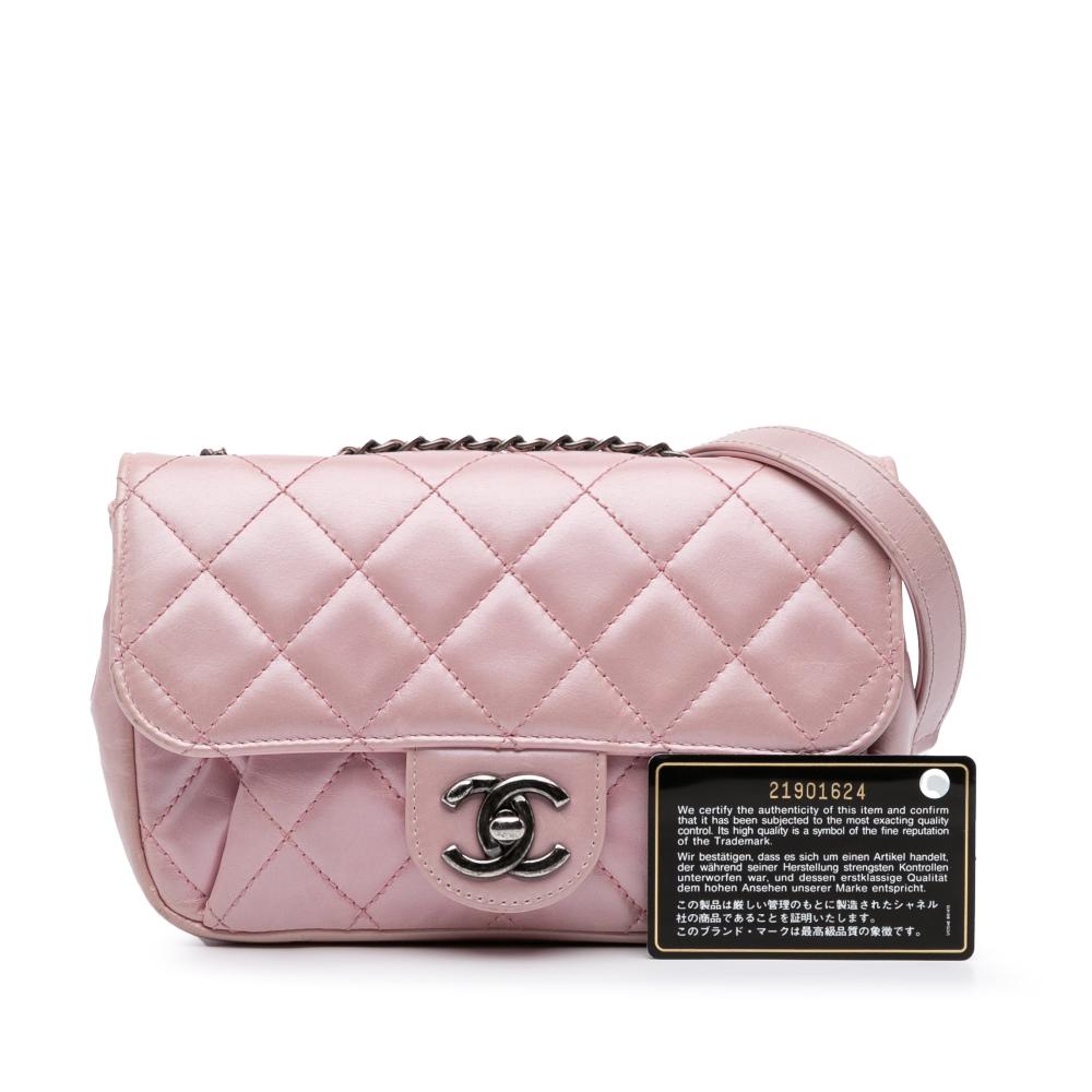 Pink Leather Chanel Flap Bag