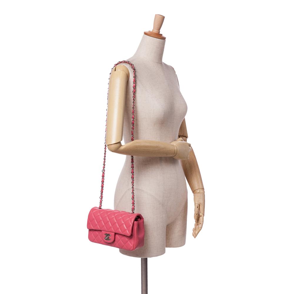 Pink Leather Chanel Flap Bag