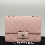 Pink Leather Chanel Shoulder Bag
