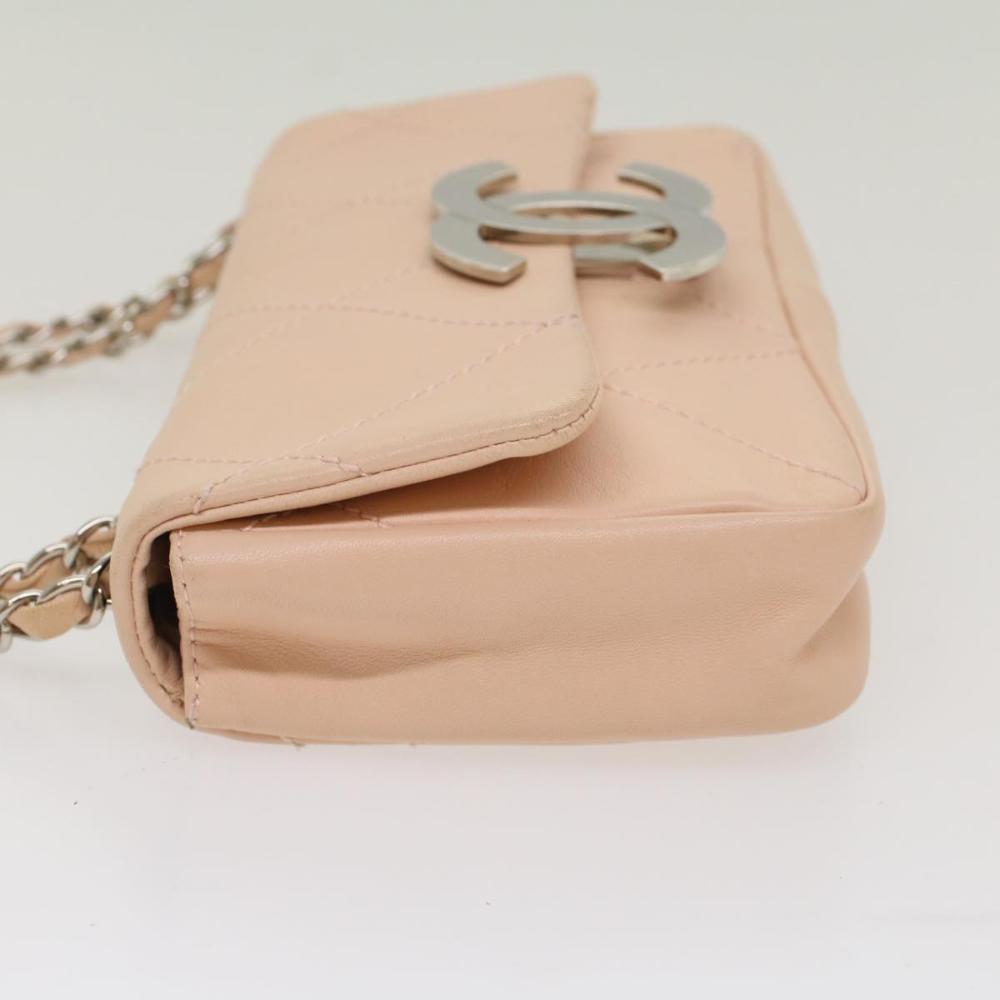 Pink Leather Chanel Shoulder Bag