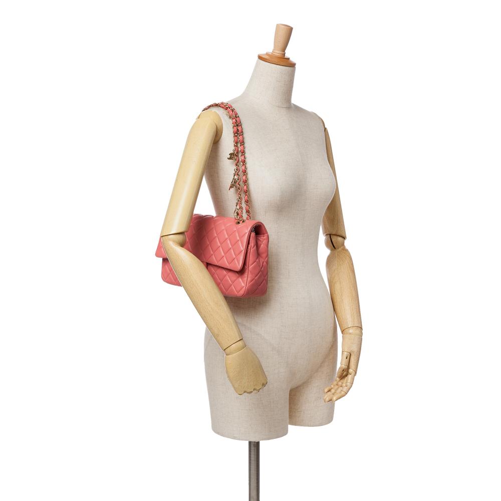 Pink Leather Chanel Flap Bag