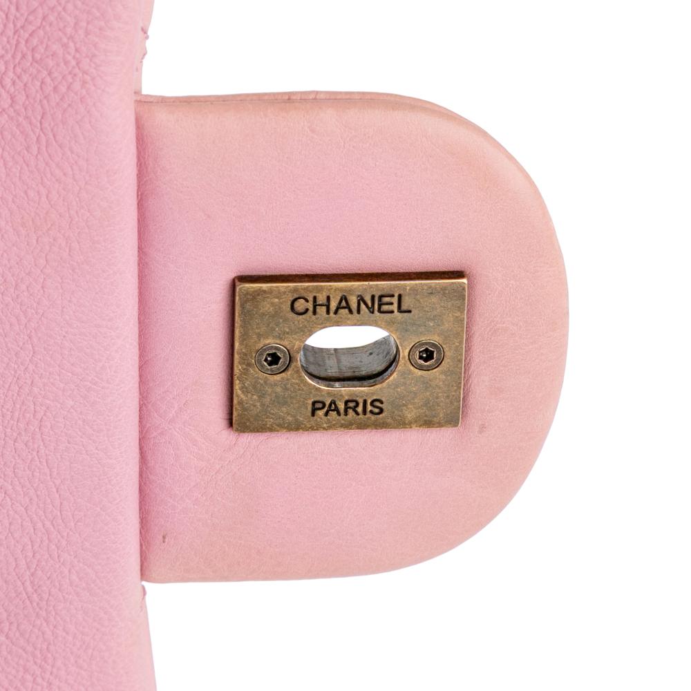 Pink Leather Chanel Flap Bag