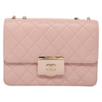 Pink Leather Chanel Shoulder Bag