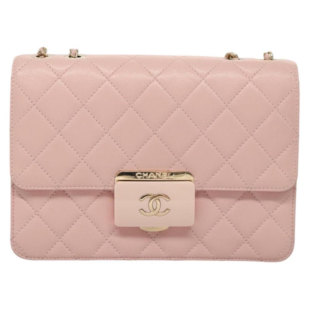 Pink Leather Chanel Shoulder Bag