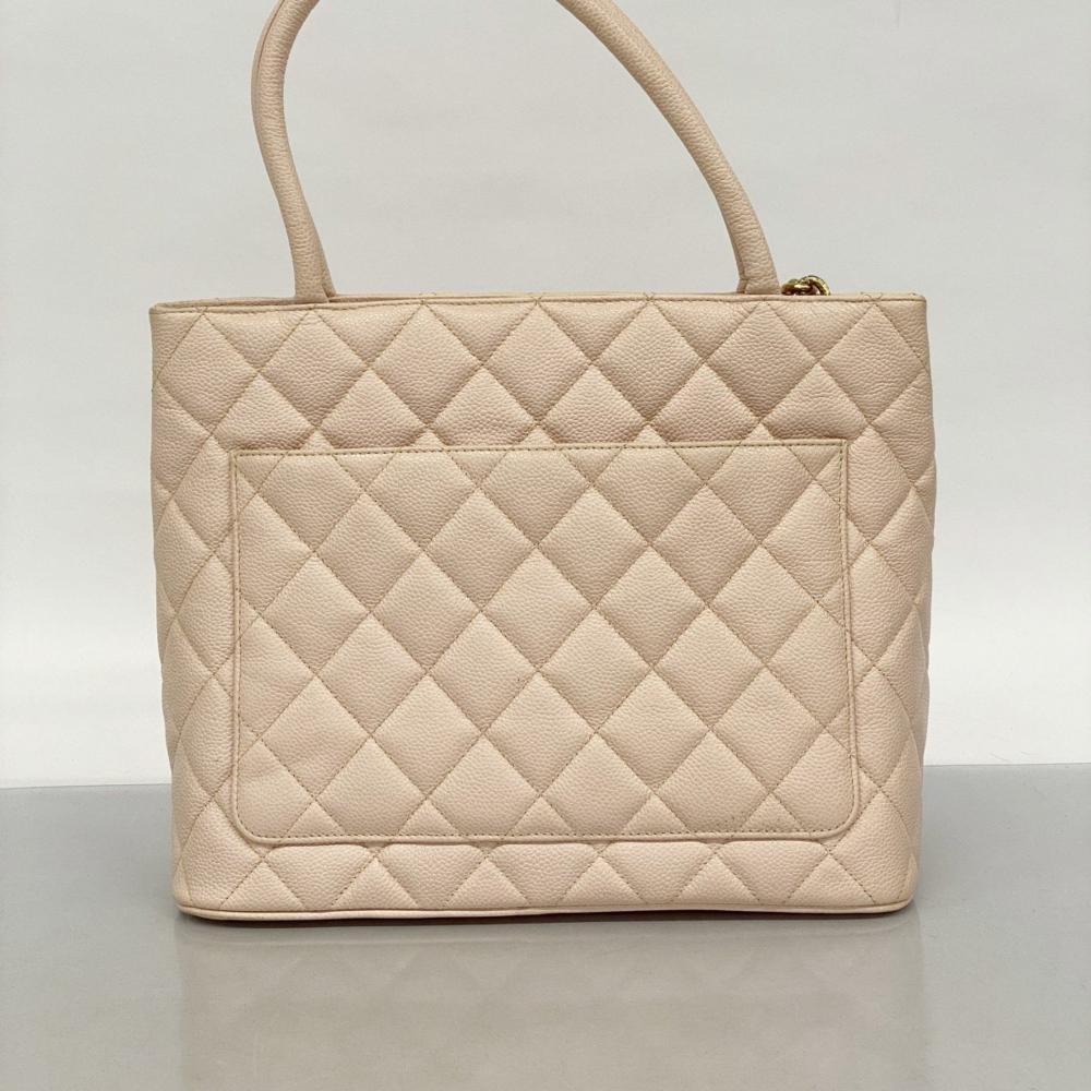 Pink Leather Chanel Tote