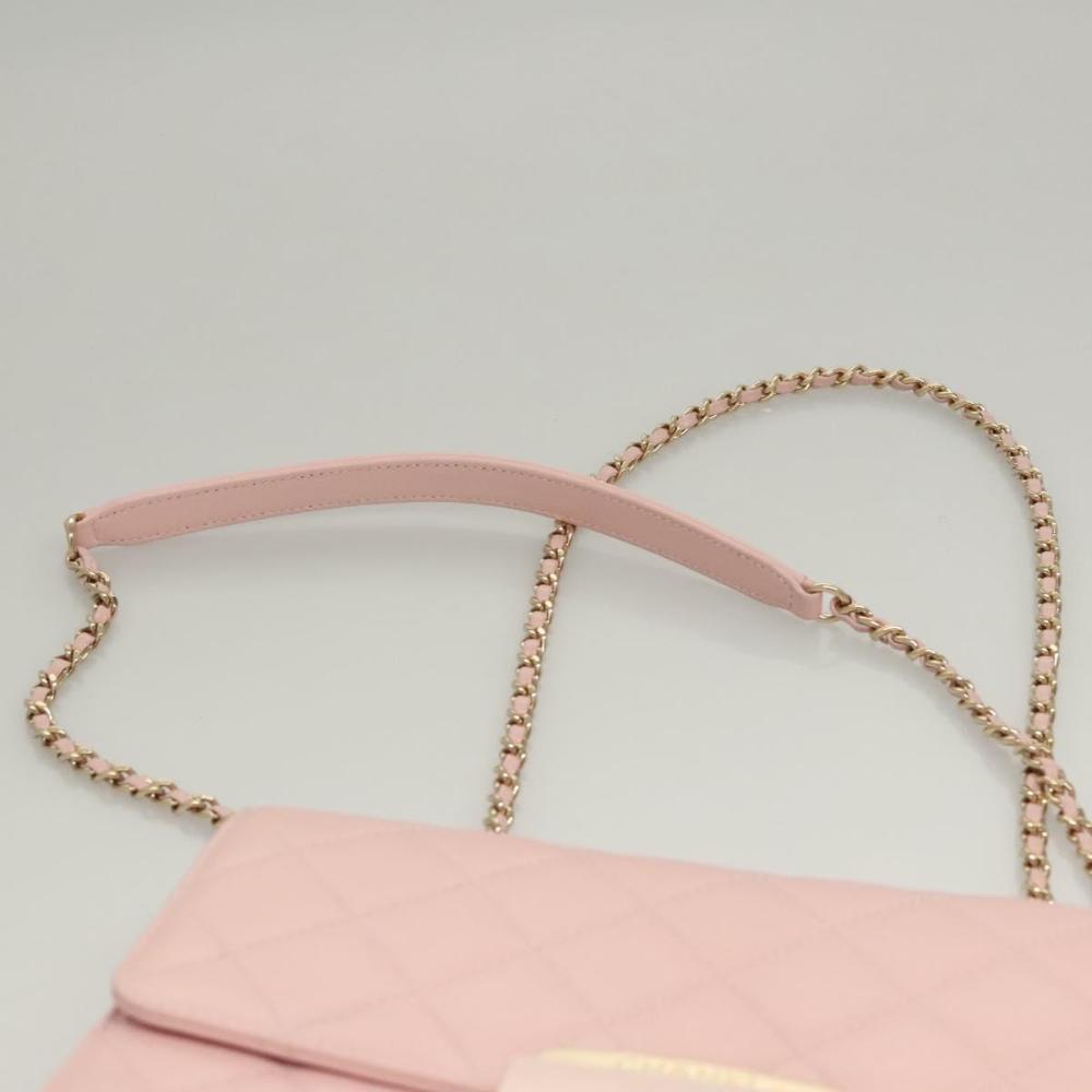 Pink Leather Chanel Shoulder Bag
