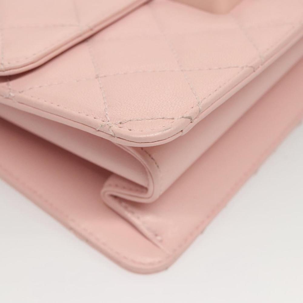 Pink Leather Chanel Shoulder Bag