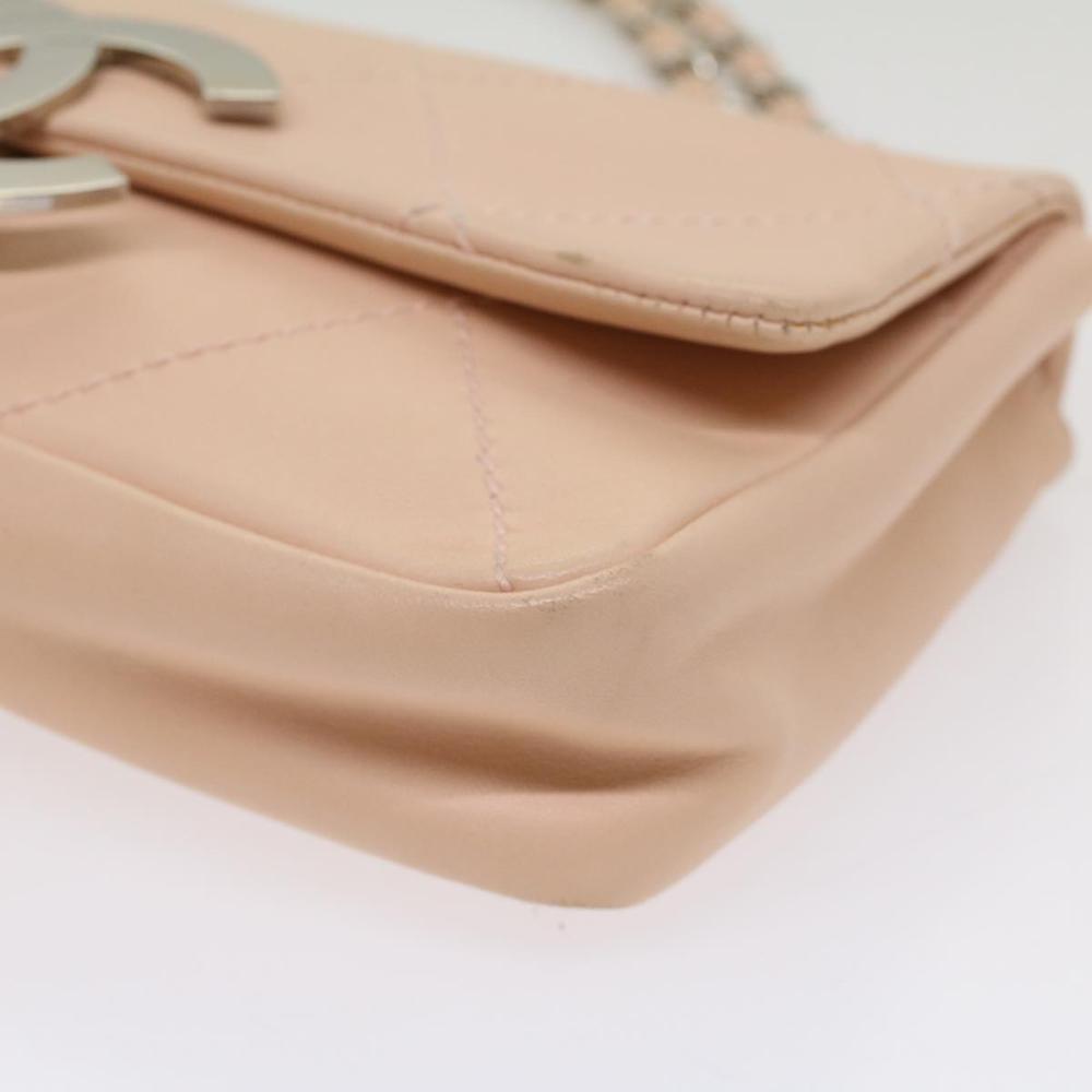 Pink Leather Chanel Shoulder Bag