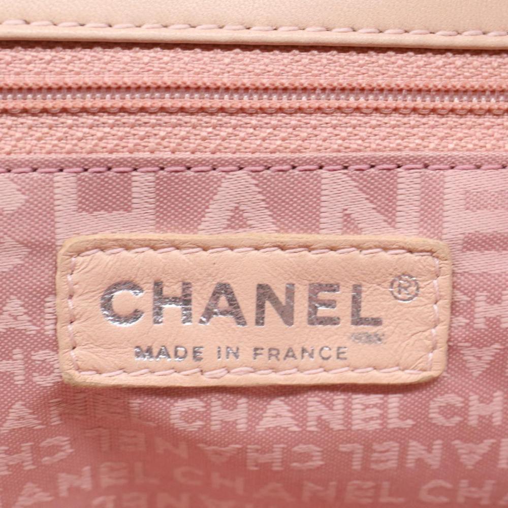 Pink Leather Chanel Shoulder Bag