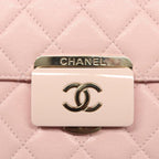 Pink Leather Chanel Shoulder Bag