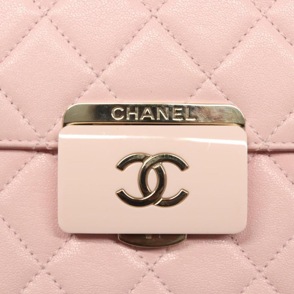 Pink Leather Chanel Shoulder Bag