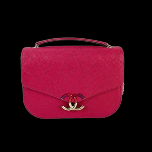 Pink Leather Chanel Flap Bag