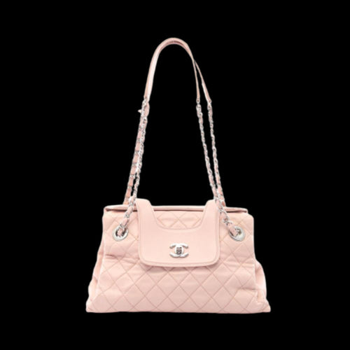 Pink Leather Chanel Shoulder Bag