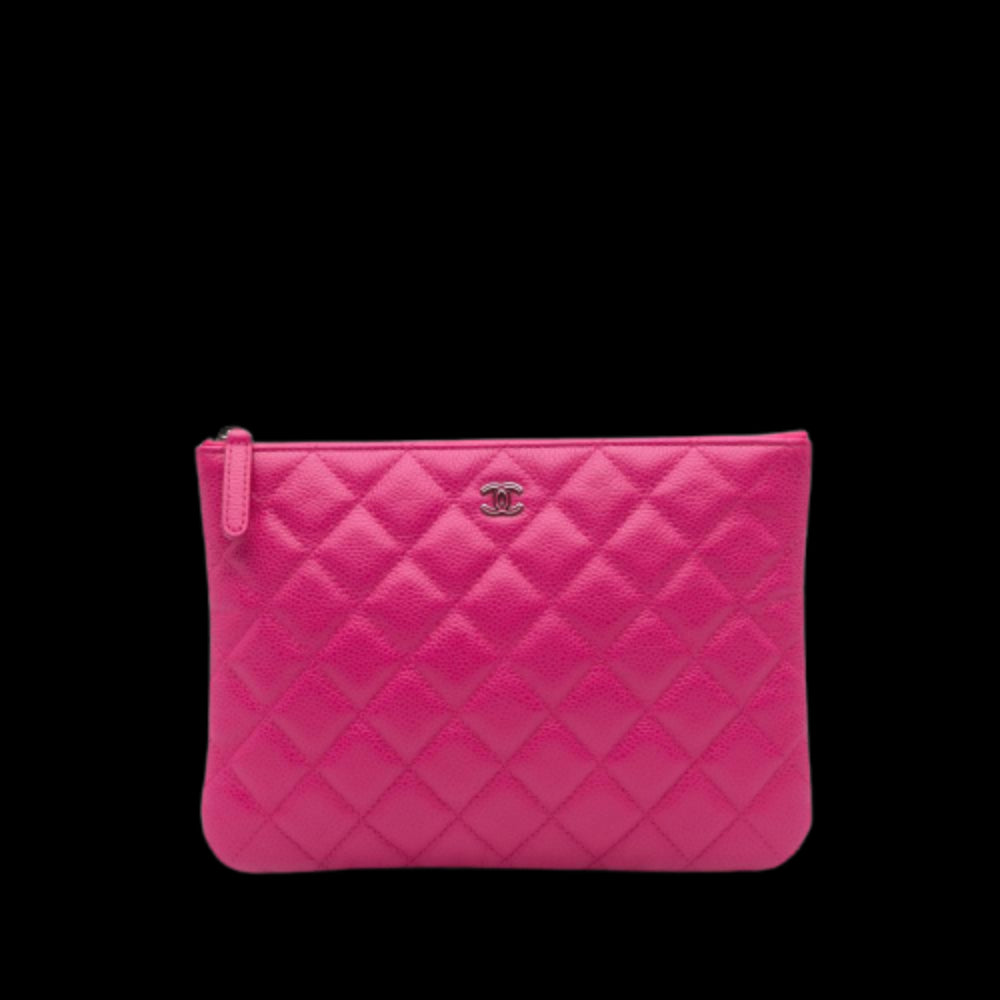 Pink Leather Chanel Clutch