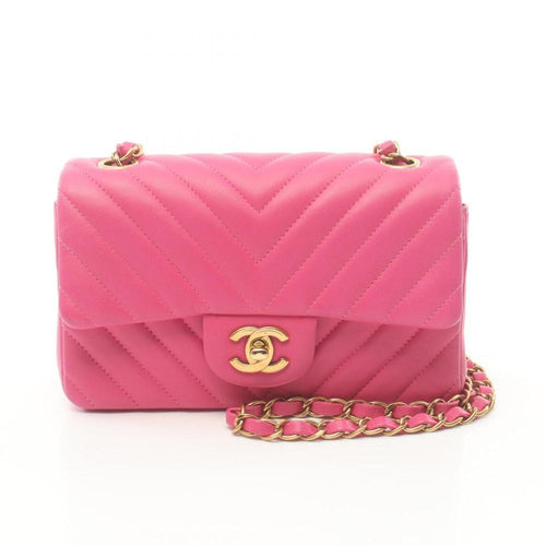 Pink Leather Chanel Crossbody Bag