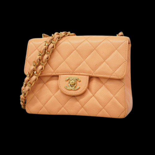 Pink Leather Chanel Shoulder Bag