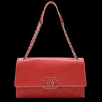 Pink Leather Chanel Shoulder Bag