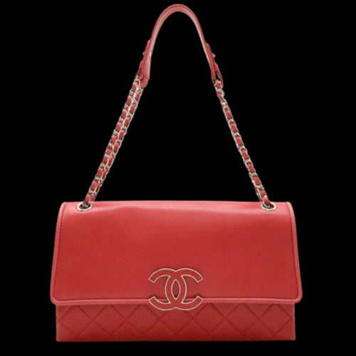 Pink Leather Chanel Shoulder Bag