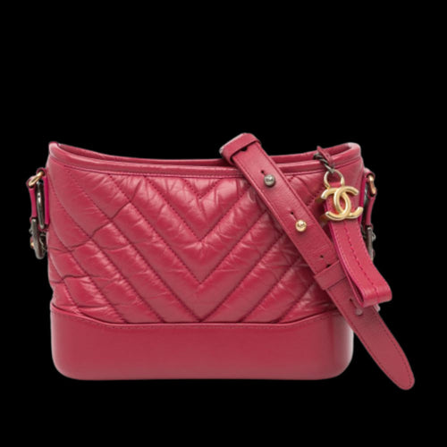 Pink Leather Chanel Crossbody Bag