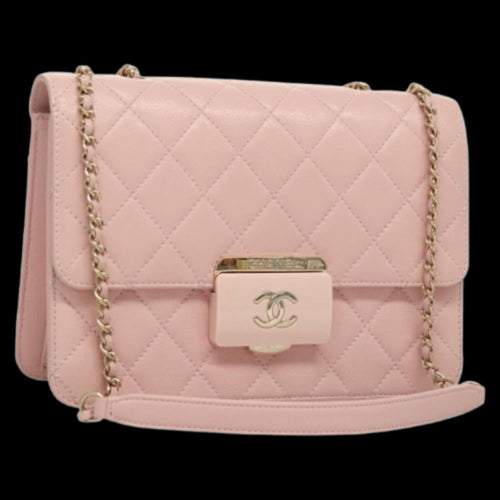 Pink Leather Chanel Shoulder Bag