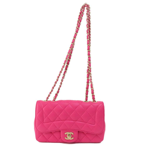 Pink Leather Chanel Shoulder Bag