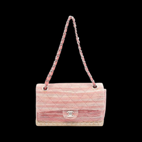 Pink Leather Chanel Shoulder Bag