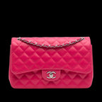 Pink Leather Chanel Flap Bag