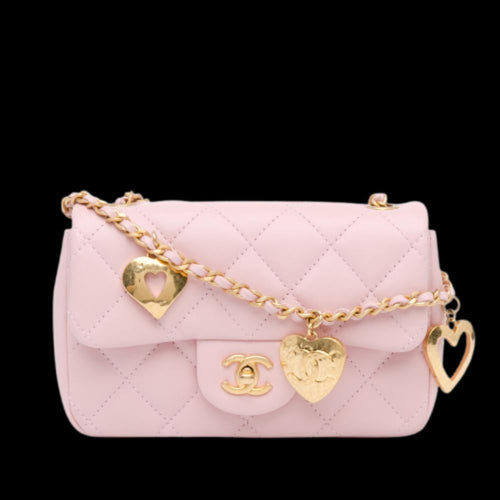 Pink Leather Chanel Flap Bag