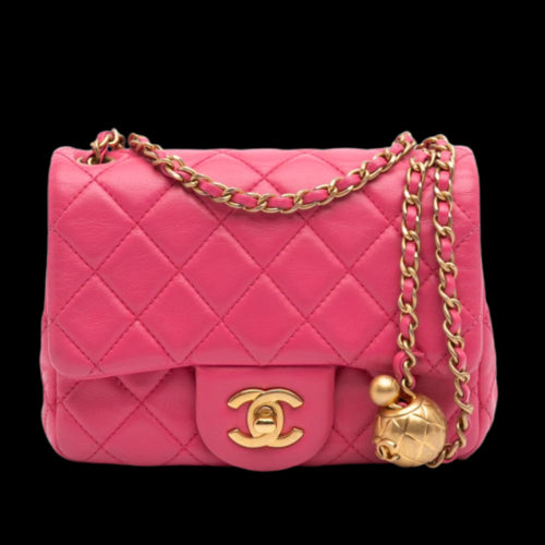 Pink Leather Chanel Flap Bag
