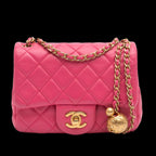 Pink Leather Chanel Flap Bag