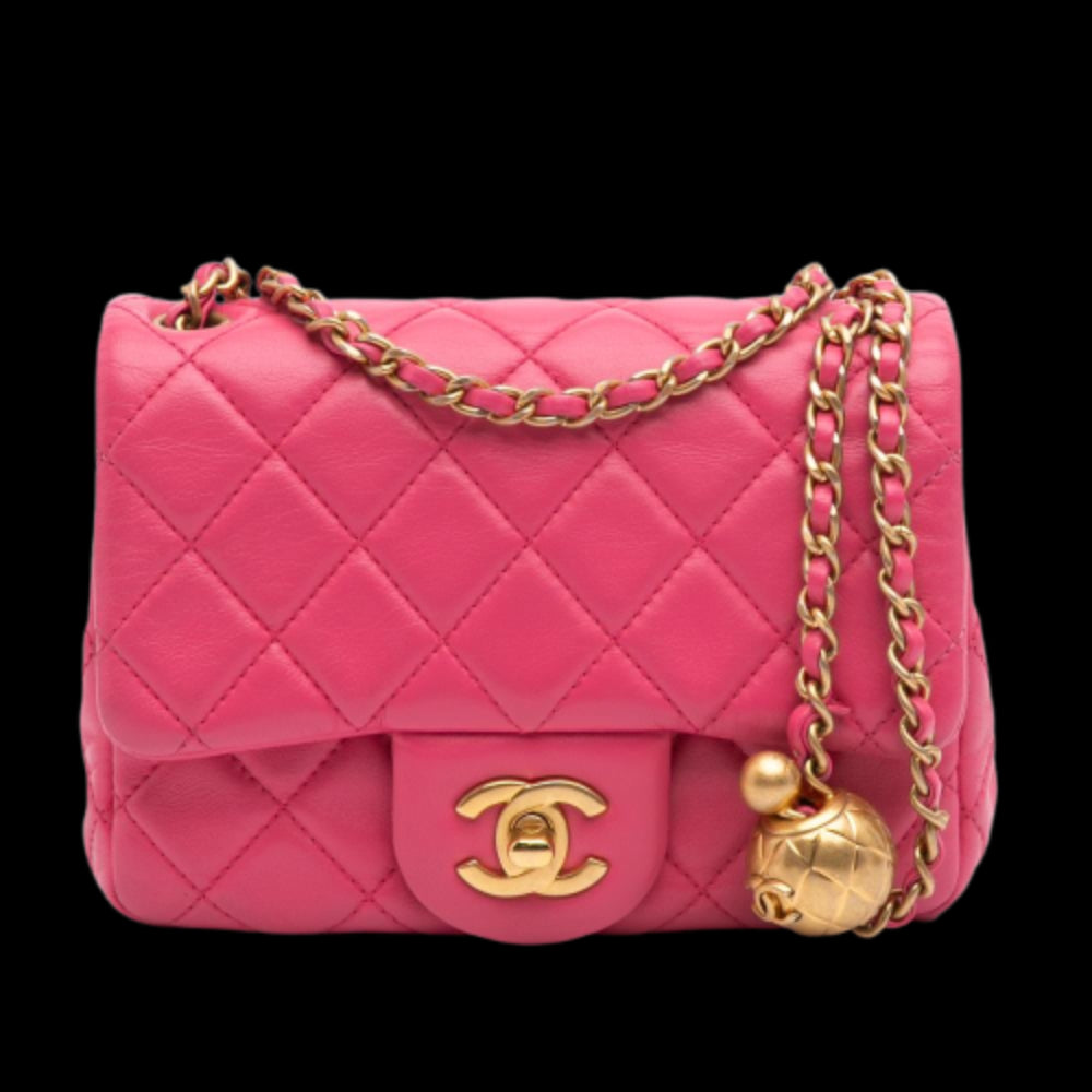 Pink Leather Chanel Flap Bag