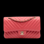 Pink Leather Chanel Shoulder Bag
