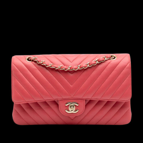 Pink Leather Chanel Shoulder Bag