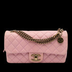Pink Leather Chanel Flap Bag