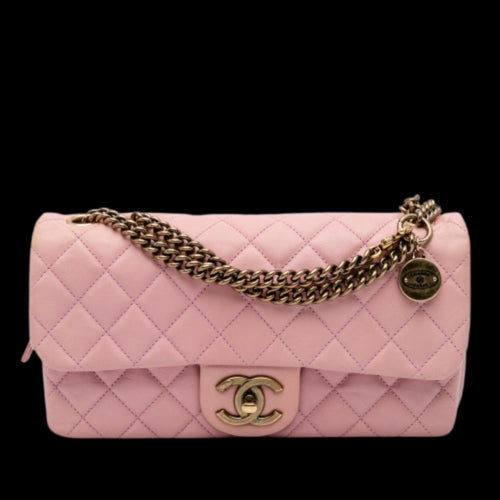 Pink Leather Chanel Flap Bag